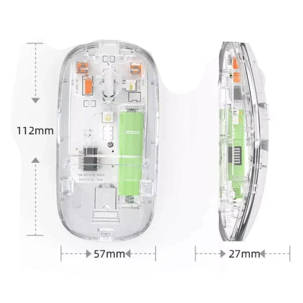 Transparent Wireless Bluetooth Dual-Mode Rechargeable Mouse