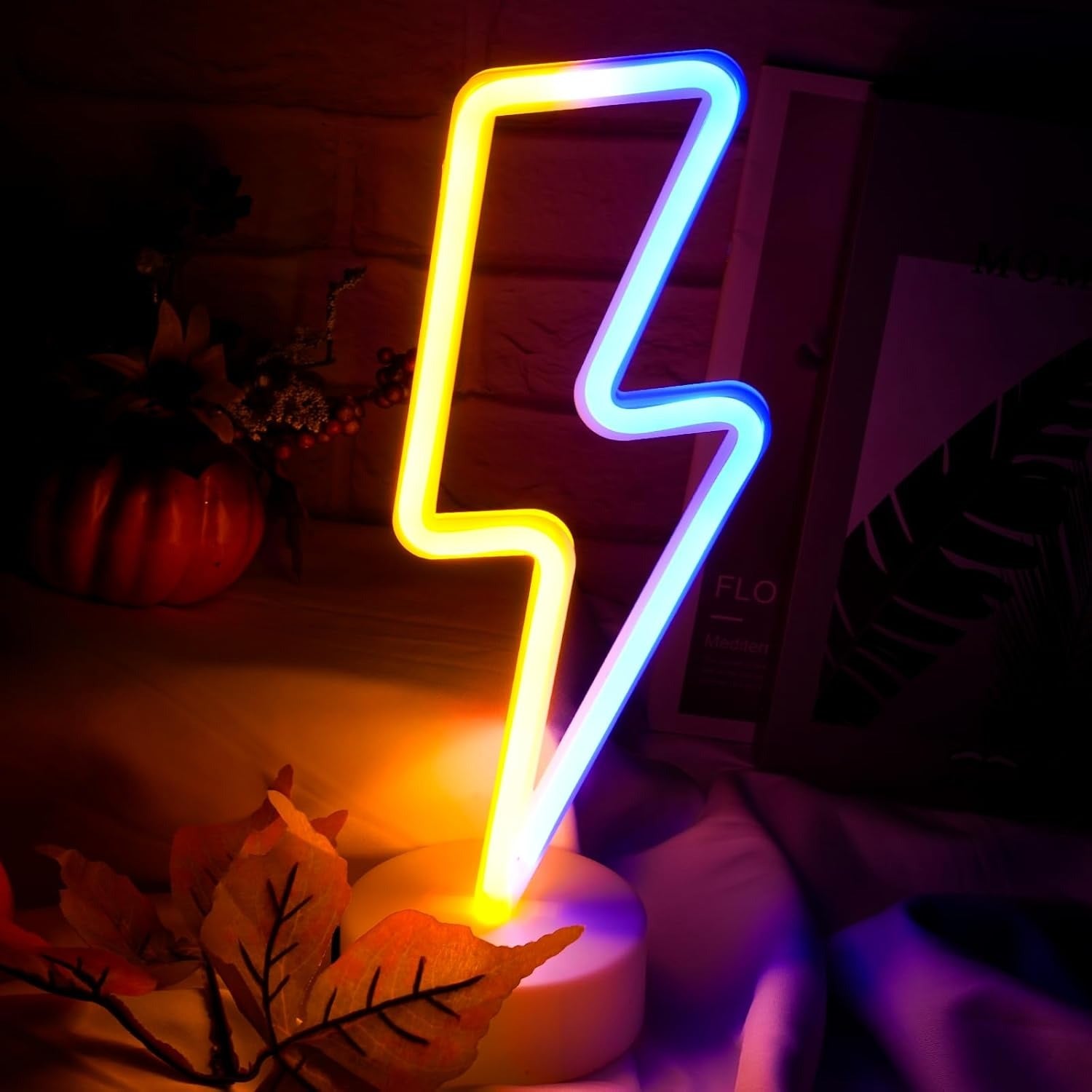 Rechargeable & Battery-Operated Neon Light Spark – LED Decorative Night Light.