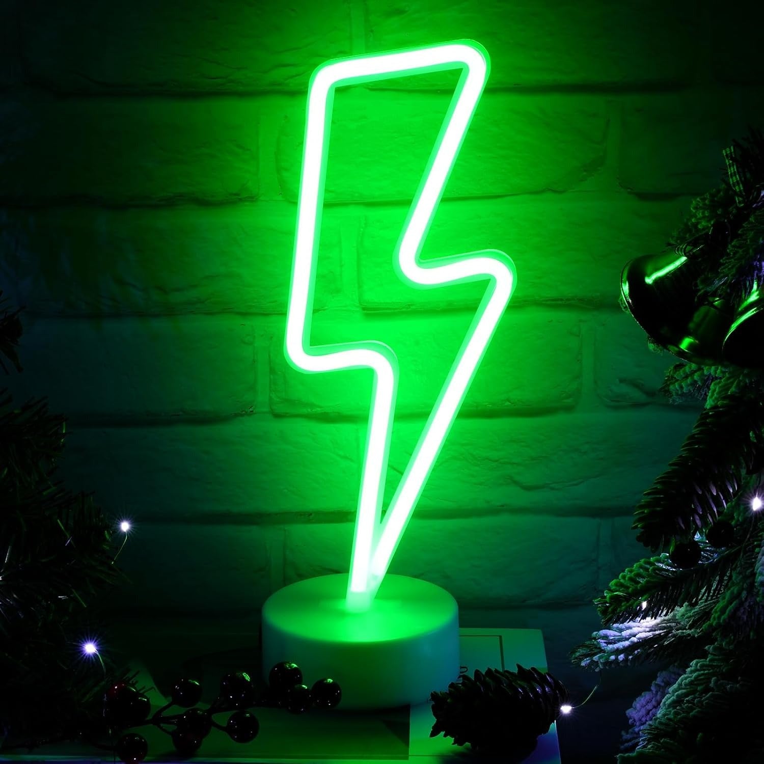 Rechargeable & Battery-Operated Neon Light Spark – LED Decorative Night Light.