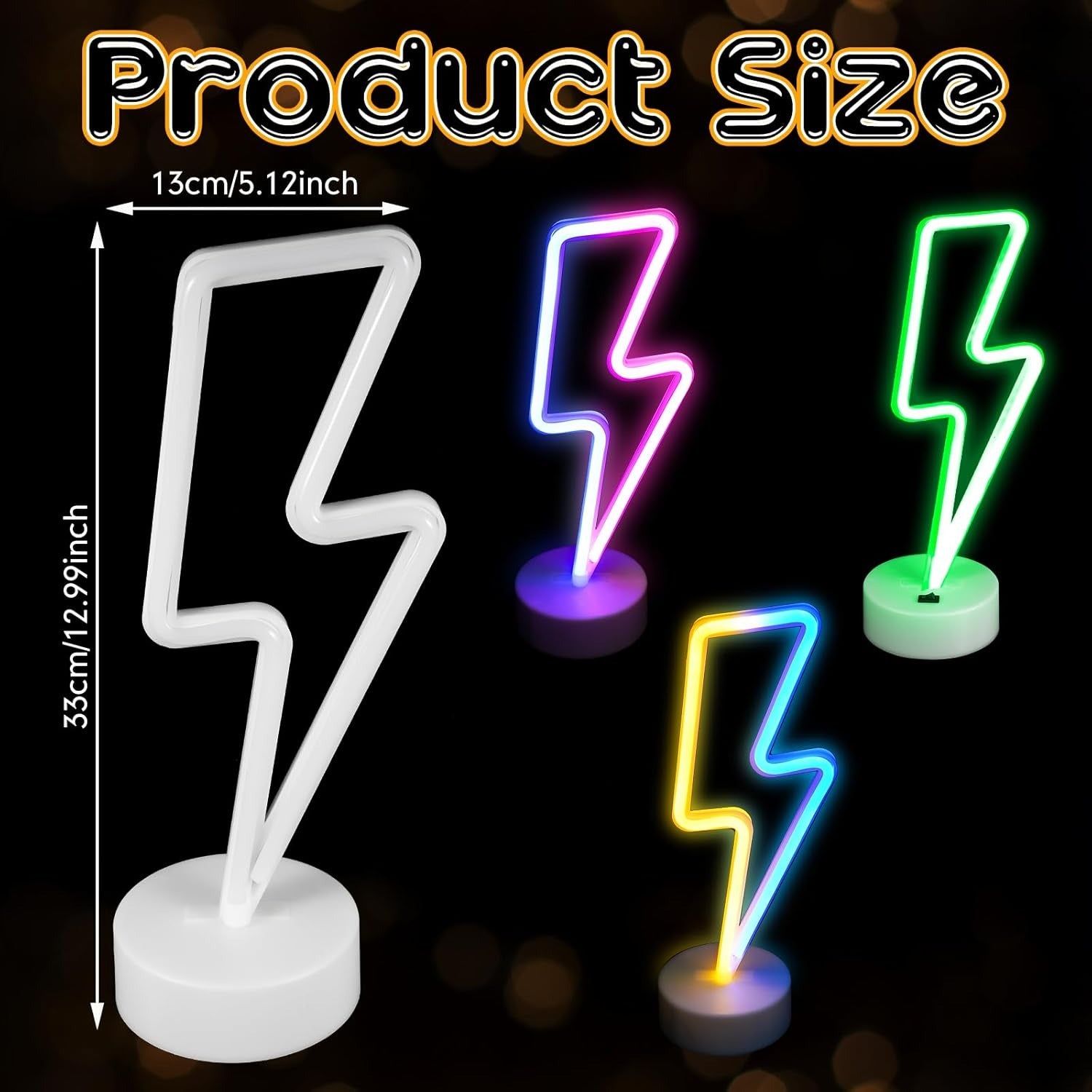 Rechargeable & Battery-Operated Neon Light Spark – LED Decorative Night Light.