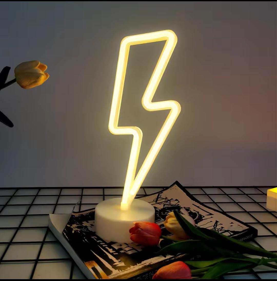 Rechargeable & Battery-Operated Neon Light Spark – LED Decorative Night Light.