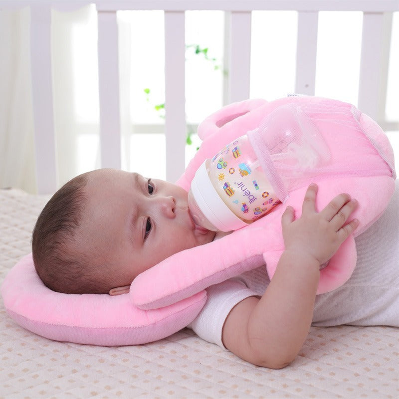 Portable Self-Feeding Pillow – Hands-Free Baby Bottle Holder