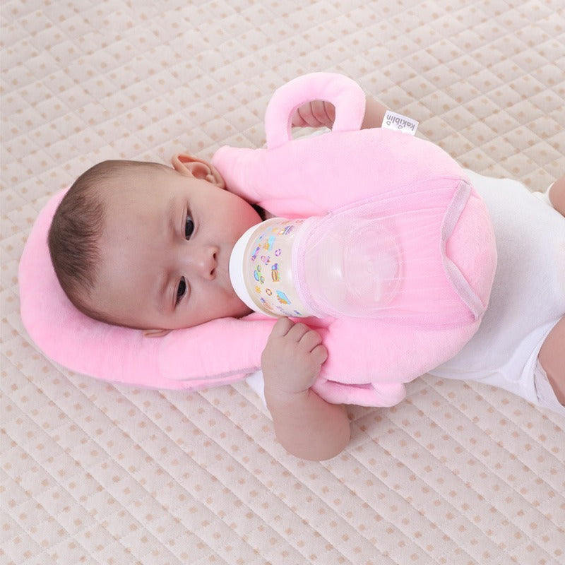 Portable Self-Feeding Pillow – Hands-Free Baby Bottle Holder