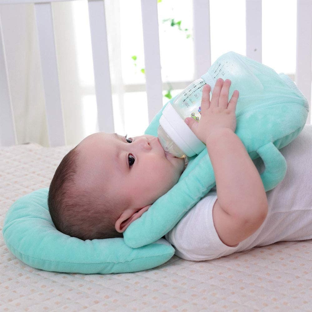 Portable Self-Feeding Pillow – Hands-Free Baby Bottle Holder